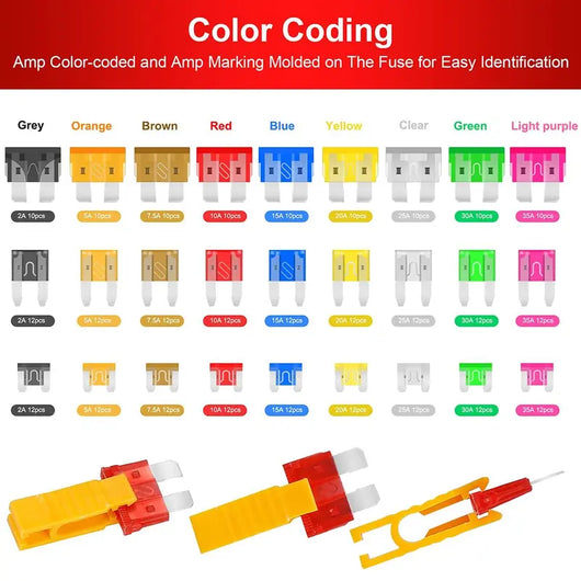 Nouriso 306PCS Car Blade Fuse Assortment Set